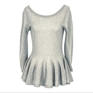 Philosphy Shimmer Knit Peplum Sweater